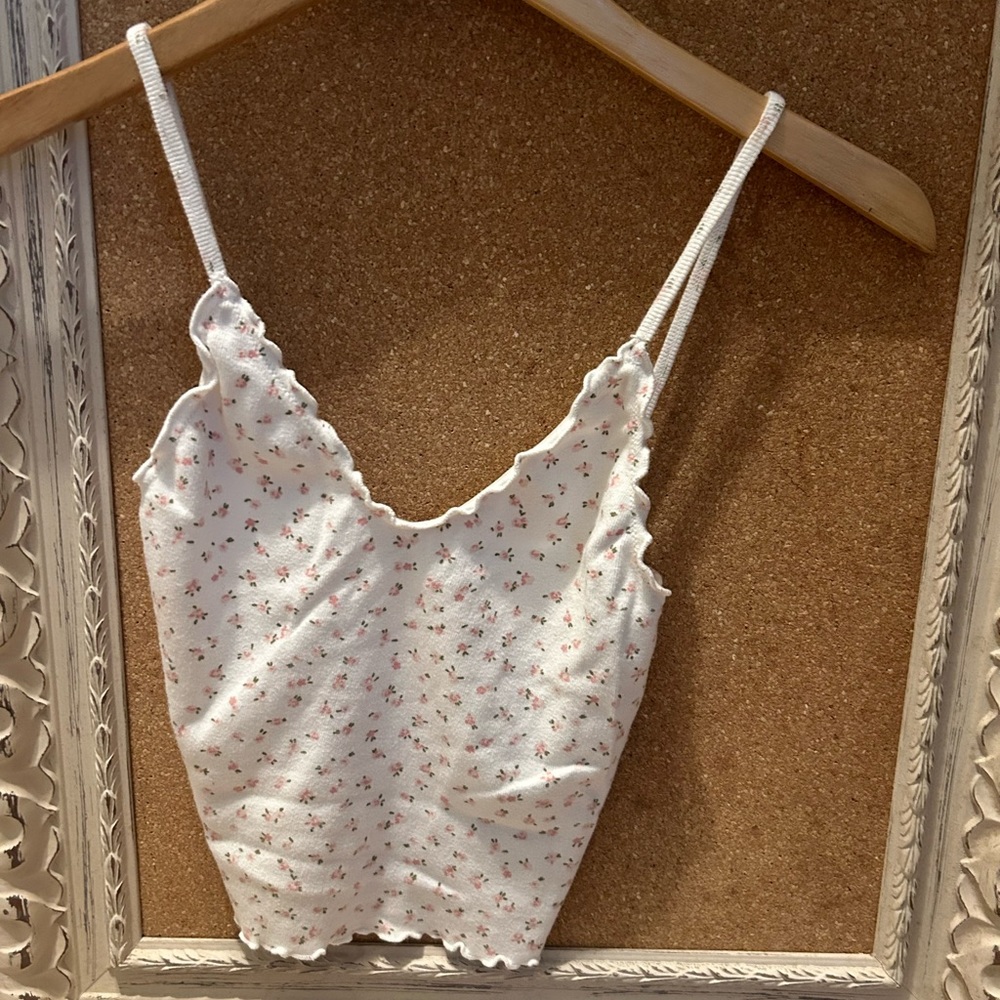 Brandy Melville floral tank top